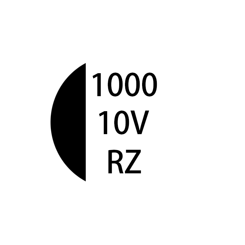 RZ系列 1000μF/10v 10*10.2mm默认发纸盘，支持胶盘